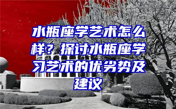 水瓶座学艺术怎么样？探讨水瓶座学习艺术的优劣势及建议