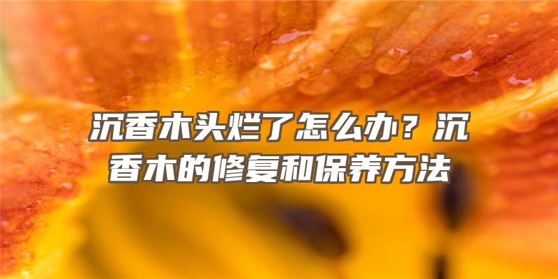 沉香木头烂了怎么办？沉香木的修复和保养方法