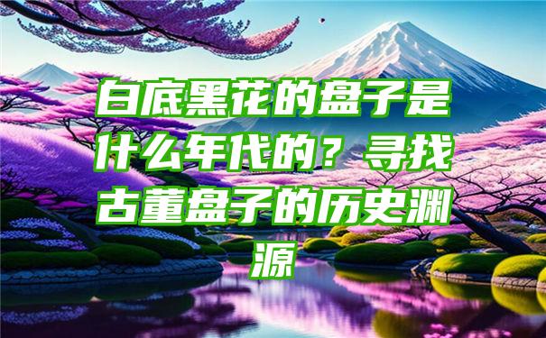 白底黑花的盘子是什么年代的？寻找古董盘子的历史渊源