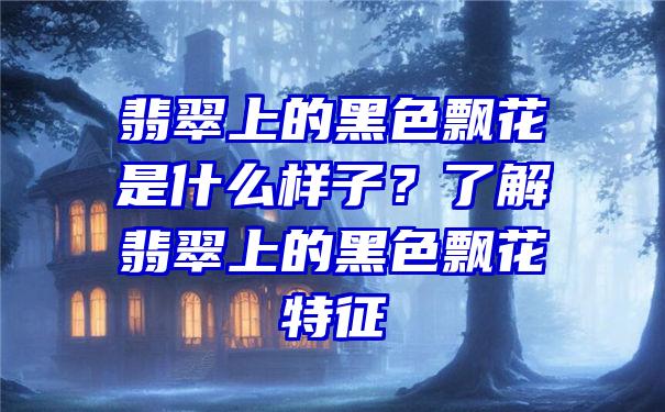 翡翠上的黑色飘花是什么样子？了解翡翠上的黑色飘花特征