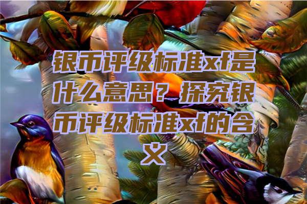 银币评级标准xf是什么意思？探究银币评级标准xf的含义