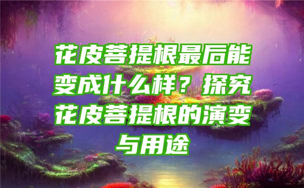 花皮菩提根最后能变成什么样？探究花皮菩提根的演变与用途