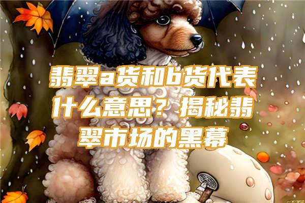 翡翠a货和b货代表什么意思？揭秘翡翠市场的黑幕