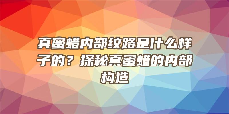 真蜜蜡内部纹路是什么样子的？探秘真蜜蜡的内部构造