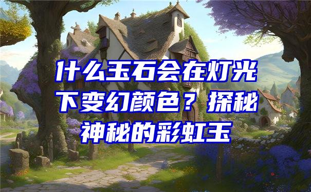 什么玉石会在灯光下变幻颜色？探秘神秘的彩虹玉