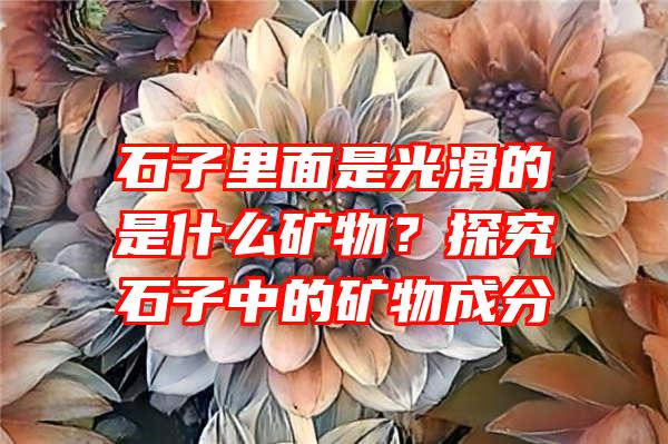 石子里面是光滑的是什么矿物？探究石子中的矿物成分