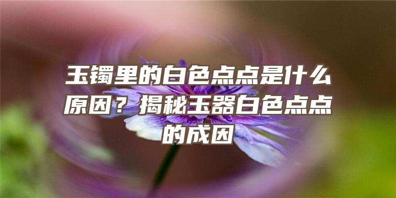 玉镯里的白色点点是什么原因？揭秘玉器白色点点的成因