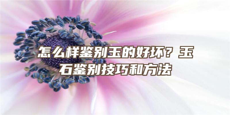 怎么样鉴别玉的好坏？玉石鉴别技巧和方法