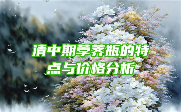 清中期荸荠瓶的特点与价格分析