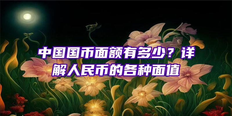 中国国币面额有多少？详解人民币的各种面值