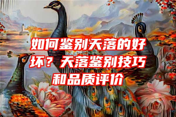 如何鉴别天落的好坏？天落鉴别技巧和品质评价