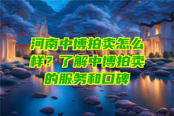 河南中博拍卖怎么样？了解中博拍卖的服务和口碑