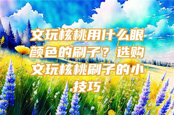 文玩核桃用什么眼颜色的刷子？选购文玩核桃刷子的小技巧