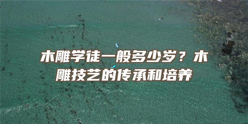 木雕学徒一般多少岁？木雕技艺的传承和培养