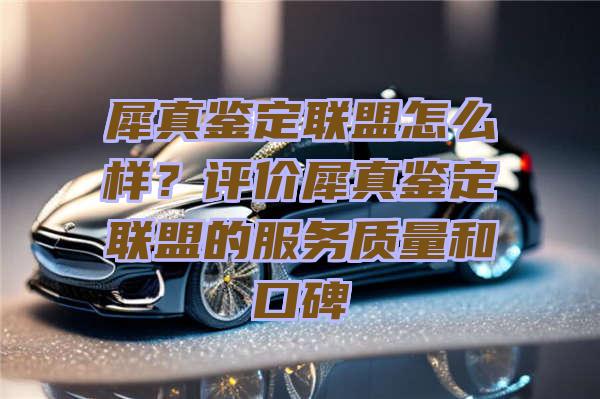 犀真鉴定联盟怎么样？评价犀真鉴定联盟的服务质量和口碑