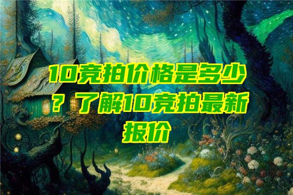 10竞拍价格是多少？了解10竞拍最新报价