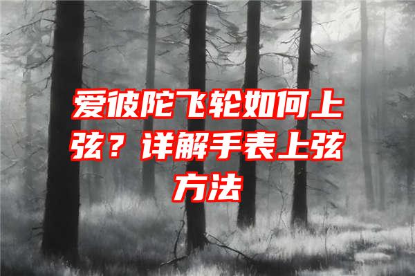 爱彼陀飞轮如何上弦？详解手表上弦方法