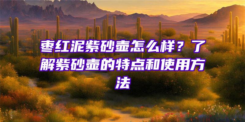 枣红泥紫砂壶怎么样？了解紫砂壶的特点和使用方法