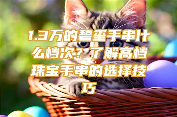 1.3万的碧玺手串什么档次？了解高档珠宝手串的选择技巧