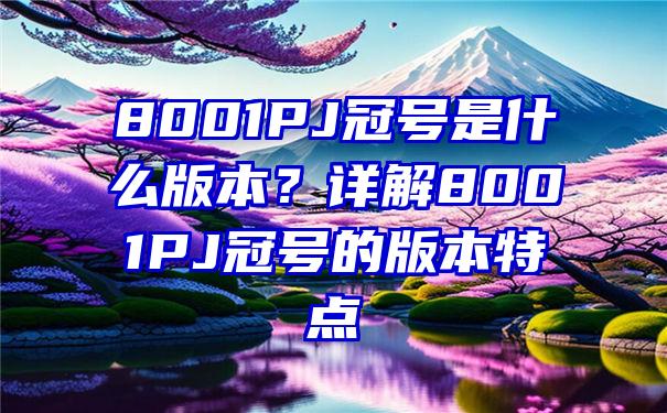 8001PJ冠号是什么版本？详解8001PJ冠号的版本特点