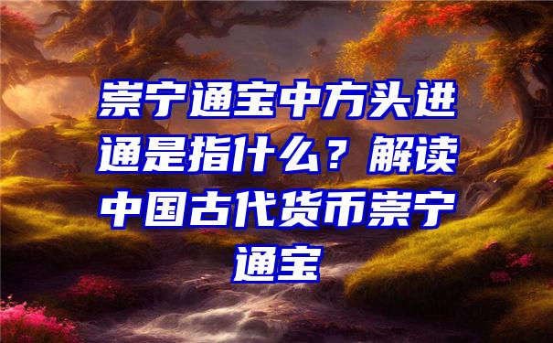 崇宁通宝中方头进通是指什么？解读中国古代货币崇宁通宝