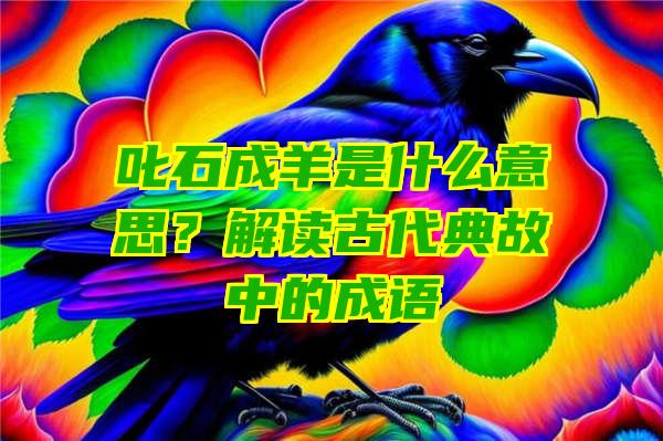 叱石成羊是什么意思？解读古代典故中的成语