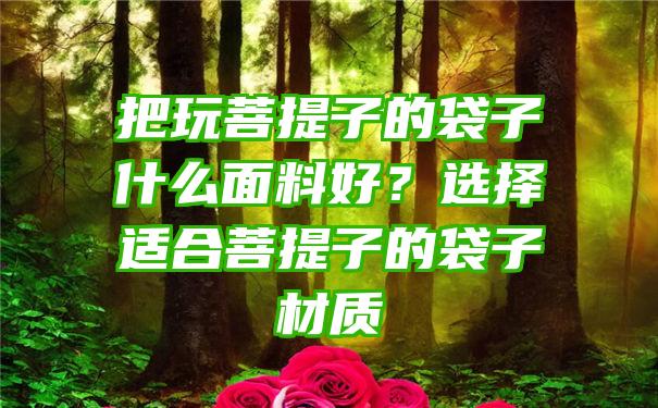 把玩菩提子的袋子什么面料好？选择适合菩提子的袋子材质