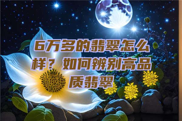 6万多的翡翠怎么样？如何辨别高品质翡翠