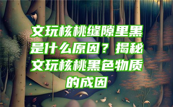 文玩核桃缝隙里黑是什么原因？揭秘文玩核桃黑色物质的成因