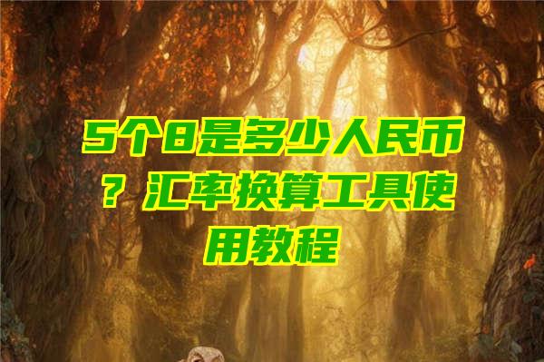 5个8是多少人民币？汇率换算工具使用教程