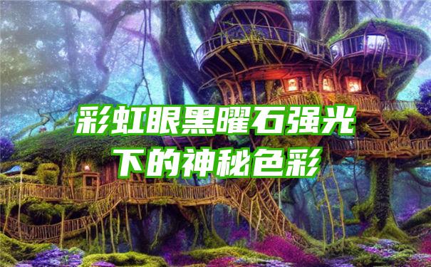 彩虹眼黑曜石强光下的神秘色彩