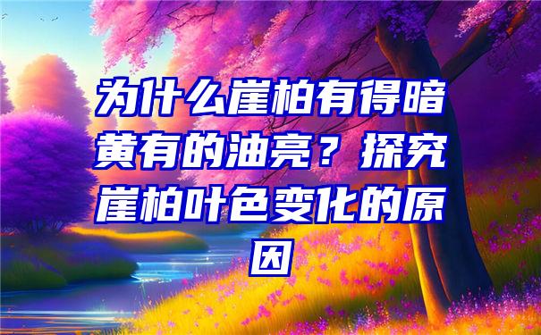 为什么崖柏有得暗黄有的油亮？探究崖柏叶色变化的原因