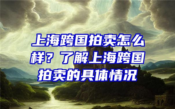 上海跨国拍卖怎么样？了解上海跨国拍卖的具体情况