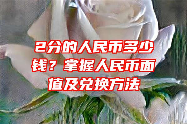 2分的人民币多少钱？掌握人民币面值及兑换方法