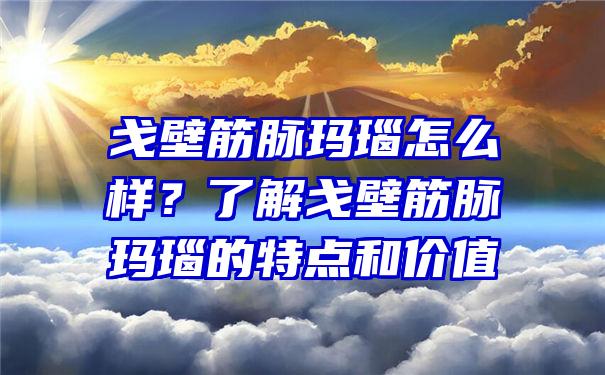 戈壁筋脉玛瑙怎么样？了解戈壁筋脉玛瑙的特点和价值