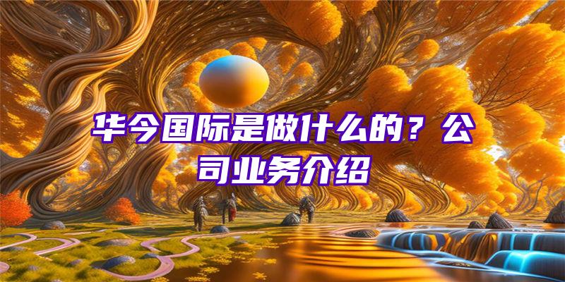 华今国际是做什么的？公司业务介绍