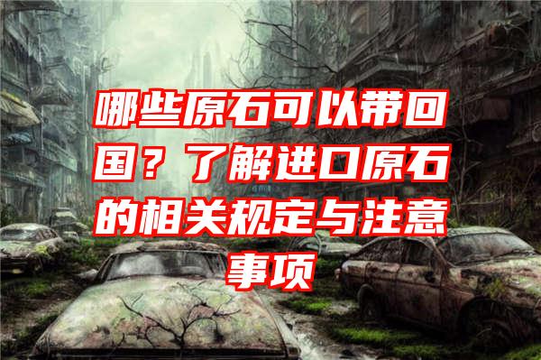 哪些原石可以带回国？了解进口原石的相关规定与注意事项