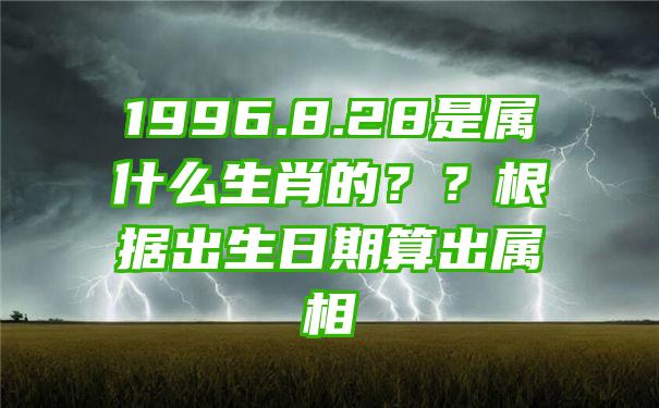 1996.8.28是属什么生肖的？？根据出生日期算出属相