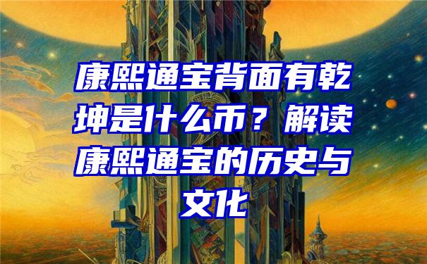 康熙通宝背面有乾坤是什么币？解读康熙通宝的历史与文化