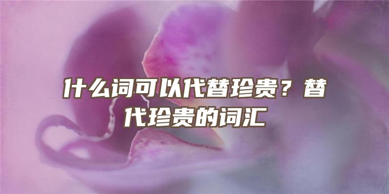 什么词可以代替珍贵？替代珍贵的词汇