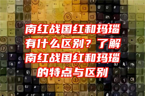 南红战国红和玛瑙有什么区别？了解南红战国红和玛瑙的特点与区别