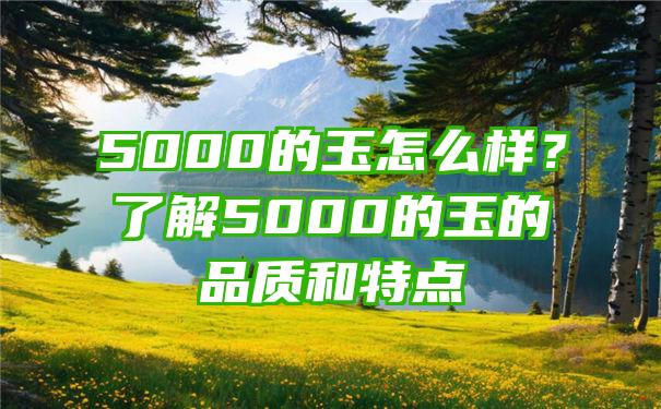 5000的玉怎么样？了解5000的玉的品质和特点