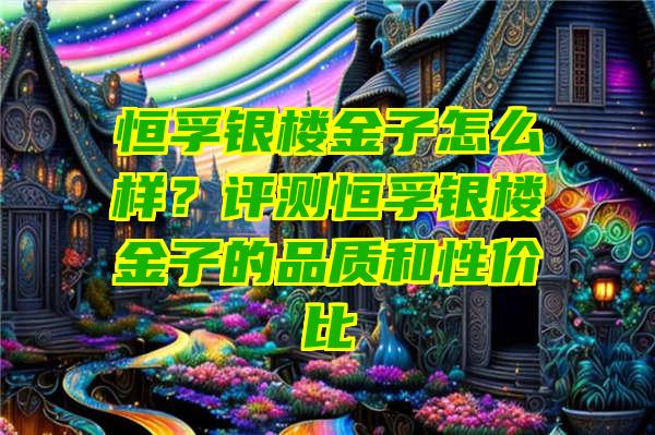 恒孚银楼金子怎么样？评测恒孚银楼金子的品质和性价比