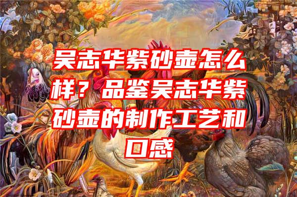 吴志华紫砂壶怎么样？品鉴吴志华紫砂壶的制作工艺和口感