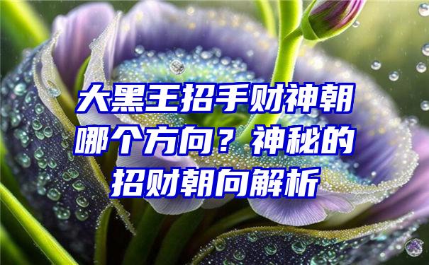 大黑王招手财神朝哪个方向？神秘的招财朝向解析