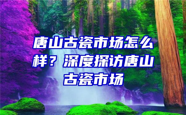 唐山古瓷市场怎么样？深度探访唐山古瓷市场